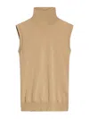 Sportmax Maglia Ardenza A Lupetto Smanicato In Camel
