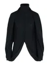 Sportmax Adepto Virgin Wool Blend High Neck Sweater In Black