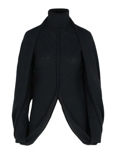 SPORTMAX SUÉTER CON CUELLO ALTO - NEGRO