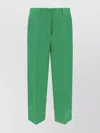 Sportmax Summer Linen Trousers Pockets In Green