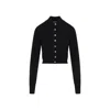 Sportmax Perseo Cropped Wool Cardigan Collar In Black