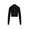 Sportmax Perseo Cropped Wool Cardigan Collar In Black