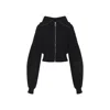 Sportmax Cropped Hooded Knitwear Ribbed Texture In Black
