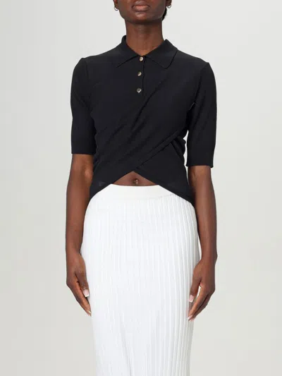 SPORTMAX POLO SHIRT SPORTMAX WOMAN COLOR BLACK,G70989002