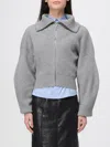 Sportmax Grey Zip-up Cardigan In Wool And Cashmere In Gray