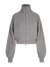 Sportmax Grey Wool Blend Calipso Cardigan In Gray