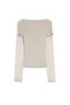 Sportmax Viscose Tight-fitting Sweater In Neutral