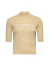 Sportmax Short-sleeve Knit Top In Beige