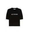 Sportmax Wool-cashmere No Drama Short-sleeve Sweater In Black