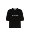 Sportmax Wool-cashmere No Drama Short-sleeve Sweater In Black