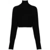 Sportmax Short Turtleneck Sweater In Black