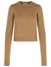 Sportmax Women Studded Wool-blend Sweater In Brown