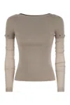 Sportmax Women's Alcide - Tight-fitting Stretch Viscose Jersey In Where Grey