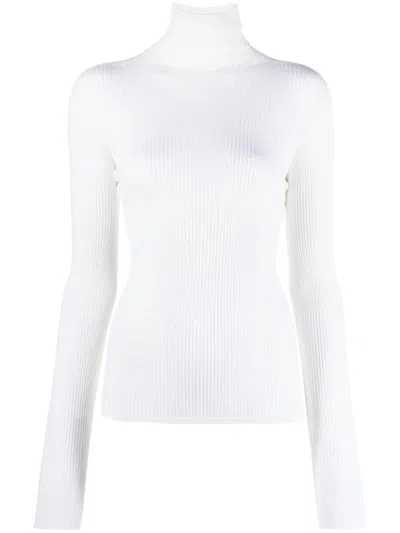 Sportmax Flavia Turtleneck Long-sleeved Jumper In White