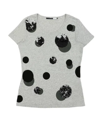 Sportmax T-shirt With Round Neck And Short Sleeves In Gray