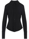 Sportmax Back Cut Out Long Sleeve Shirt In Black