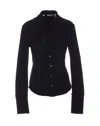 Sportmax Back Cut Out Long Sleeve Shirt In Black
