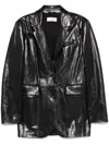 Sportmax Tailored Black Jacket With Shiny Finish In Black