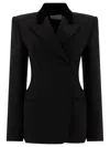 Sportmax Tailored Blazer In Technical Wool In Black