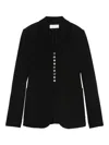 Sportmax Tailored Blazer With Notched Lapel And Metallic Buttons In Black