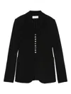Sportmax Tailored Blazer With Notched Lapel And Metallic Buttons In Black
