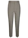 Sportmax Tailored Check Pants With Slim Fit In Gray