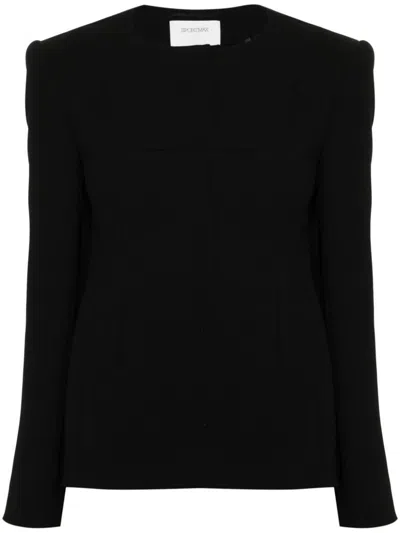 Sportmax Tailored Collarless Jacket In Black