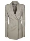 Sportmax Tailored Double-breasted Blazer With Structured Shoulders In Multi