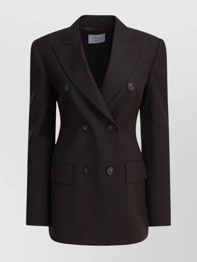 Sportmax Tailored Double-breasted Jackets Button Detailing In Black