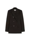 Sportmax Double-breasted Wool Suit In Brown