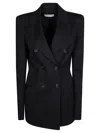 Sportmax Double-breasted Jacket Featuring Button Detailing In Nero