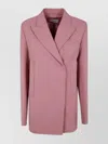 Sportmax Tailored Jacket With Notch Lapels And Pockets In Pink