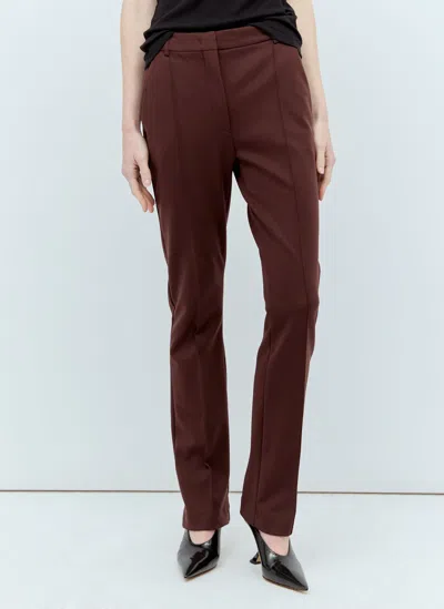 Sportmax Tailored Jersey Pants In Burgundy