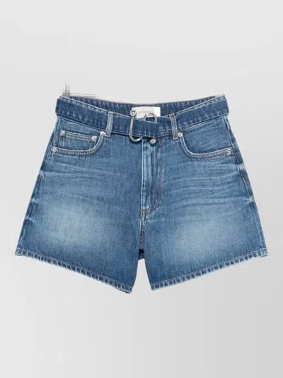 Sportmax Tailored Shorts Back Pockets Belt Loops In Blue