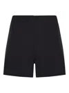 Sportmax Double Pleated Tailored Shorts In Luxurious Wool In Black