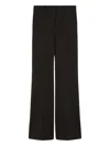 Sportmax Flared Pants In Natural Stretch Wool With Tailored Fit In Black