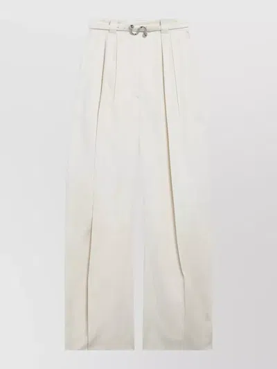 Sportmax Tailored Trousers Pleated Front Wide Leg In Neutral