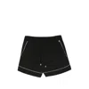 Sportmax Piped Drawstring Shorts In Black