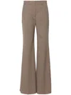Sportmax Checked Flared Trousers In Brown