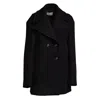 Sportmax Double-breasted Coat In Black
