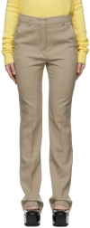 Sportmax Tan Pure Wool Simone Trousers In 006 Tortora