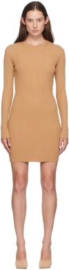 Sportmax Tan Rib Minidress In 001 Camel