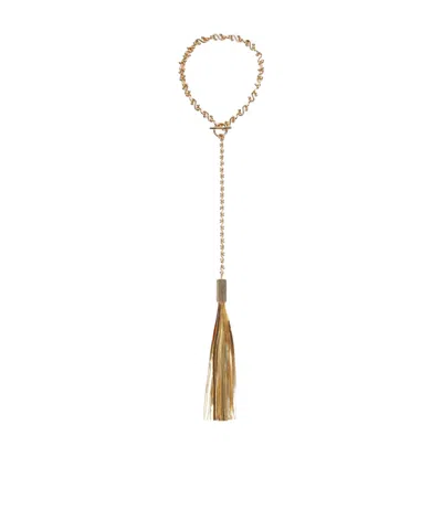 Sportmax Tassel Pendant Necklace In Gold