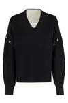 Sportmax Tay Oversized Jumper With Detachable Sleeves In Black