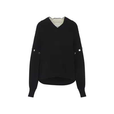 SPORTMAX SPORTMAX TAY BLACK VIRGIN WOOL PULLOVER