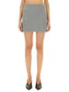 Sportmax Ribbed-knit Mini Skirt In Grey