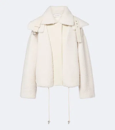 Sportmax Teddy-trimmed Jacket In White