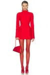 Sportmax Terfrite Wool-blend Gabardine Minidress In Red