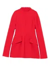 Sportmax Terfrite Wool-blend Gabardine Minidress In Red