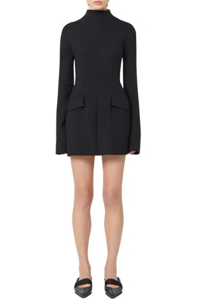 Sportmax Tefrite Long Sleeve Jersey Minidress In Blue